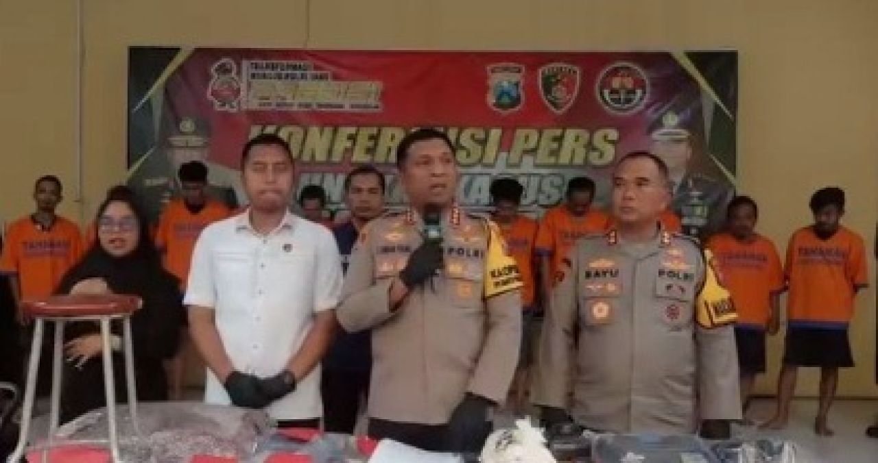 Konpers kasus perjudian di Polresta Sidoarjo