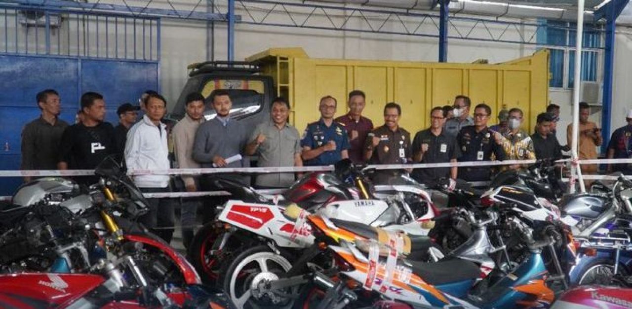 Ratusan motor yang hendak diselundupkan