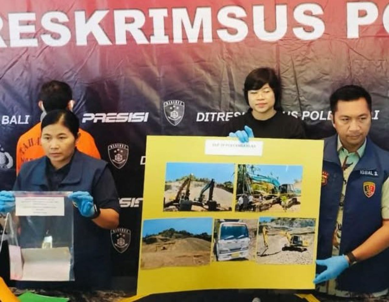 Konpers tambang ilegal Polda Bali