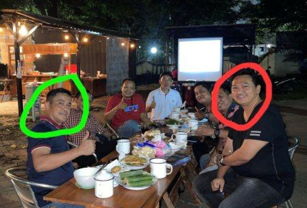 Damar Sinuko (lingkar merah) bersama Kombes Irwan Anwar