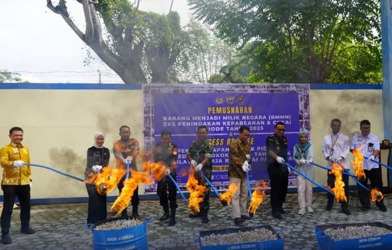 Pemusnahan barang hasil penindakan periode 2023