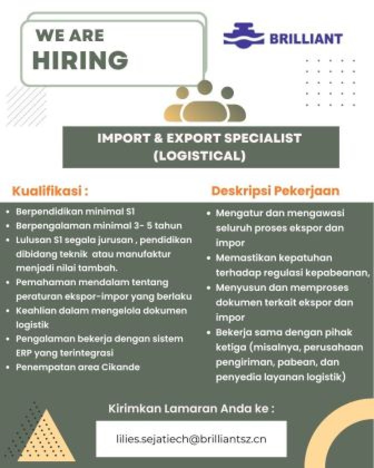 Lowongan kerja di Brilliant