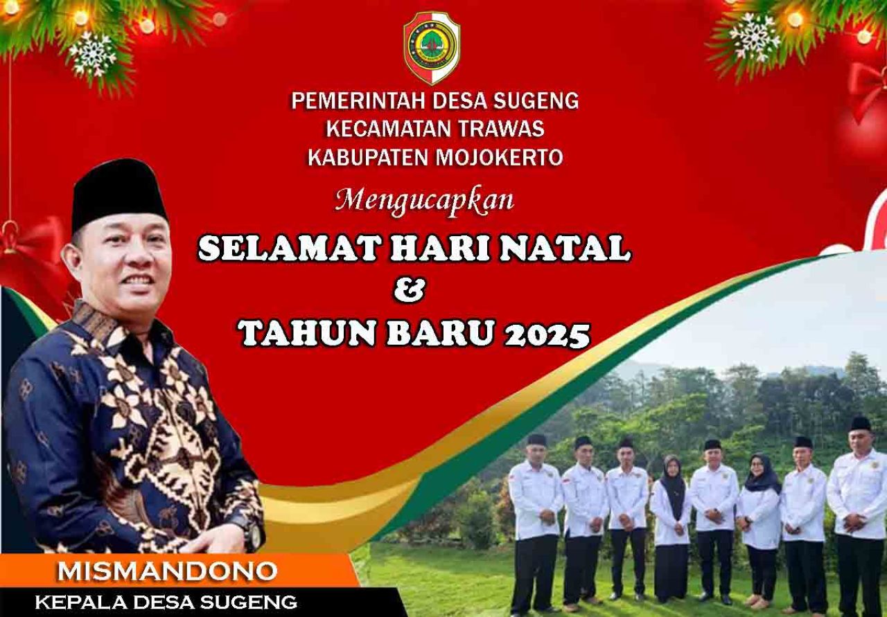 Ucapan Natal dan Tahun Baru 2025 dari Kepala Desa Sugeng