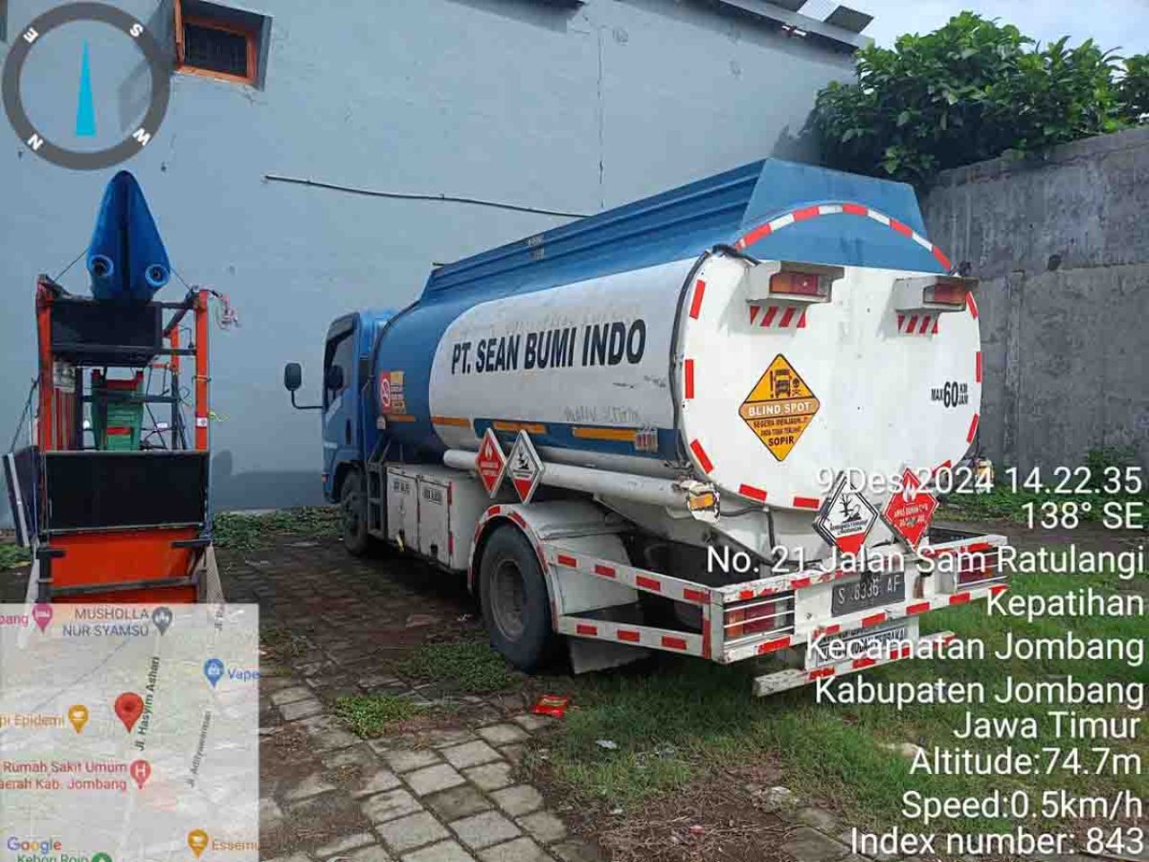 Tangki PT SEAN Bumi Indo di Polres Jombang