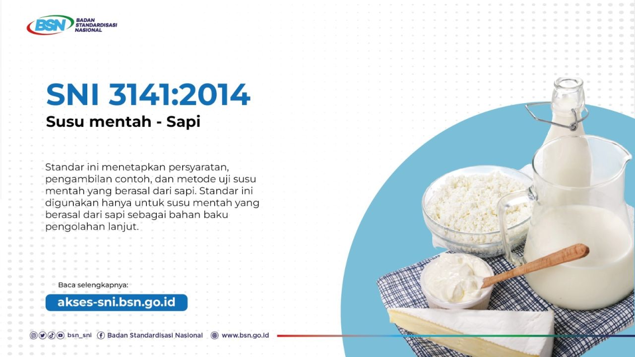 SNI 3141:2024 tentang Susu Mentah – Sapi
