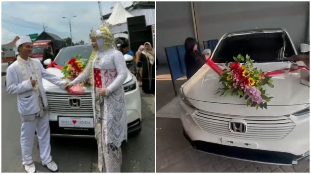 Pernikahan Sumali & Dinda dengan Mas Kawin 1 unit Honda HRV