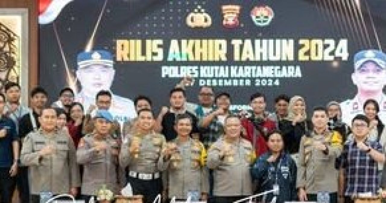 Polres Kutai Kertanegara (Kukar) menggelar press release akhir tahun 2024
