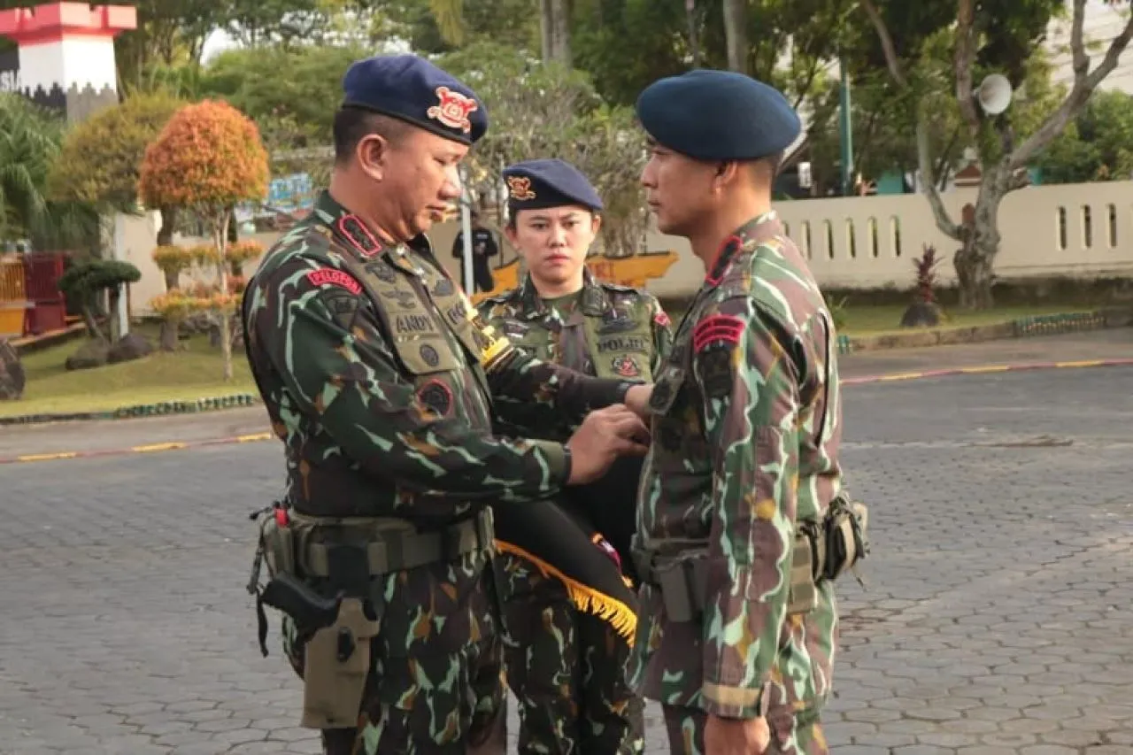 Upacara penyerahan jabatan Wakil Komandan Satuan (Wadansat) Brimob Polda Kaltim