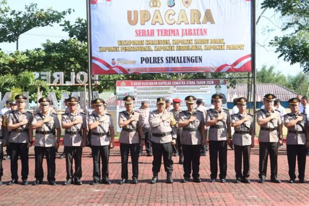 Lima Pejabat Utama Polres Simalungun Dilantik di Awal Tahun 2025