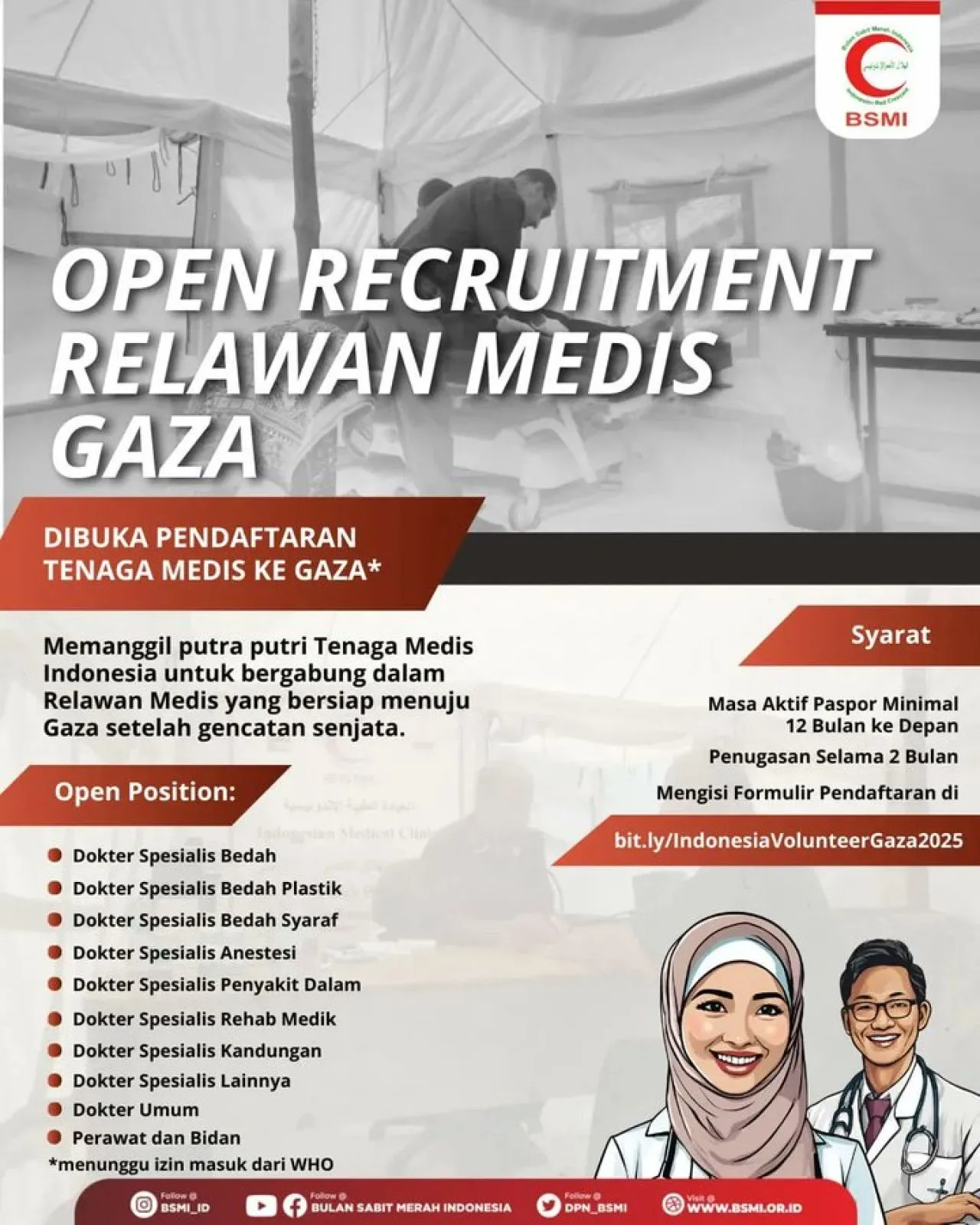 Open Recruitment Relawan Medis GAZA