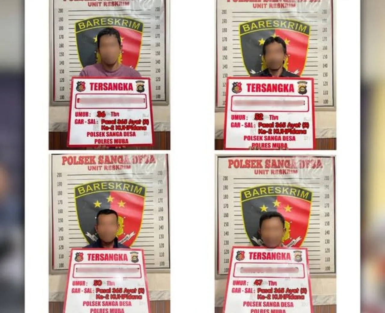 Perampok dengan Senjata Api di Desa Keban 1 Ditangkap Polda Sumatera Selatan