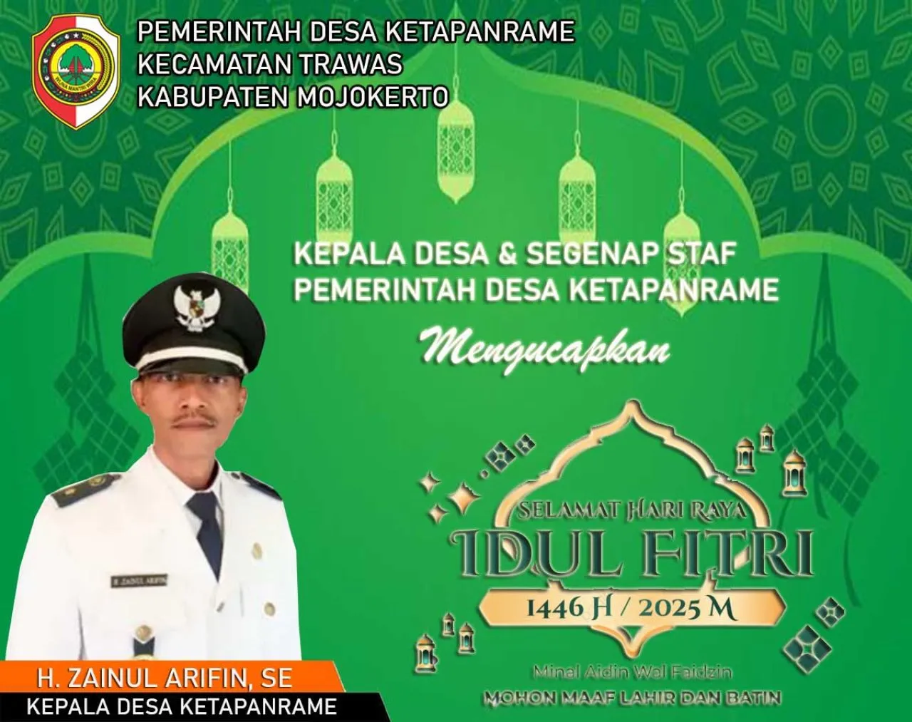 Kepala Desa Ketapanrame dan Jajaran, Mari Menyambut Nuzulul Quran dan Menjemput Idul Fitri 1446 H