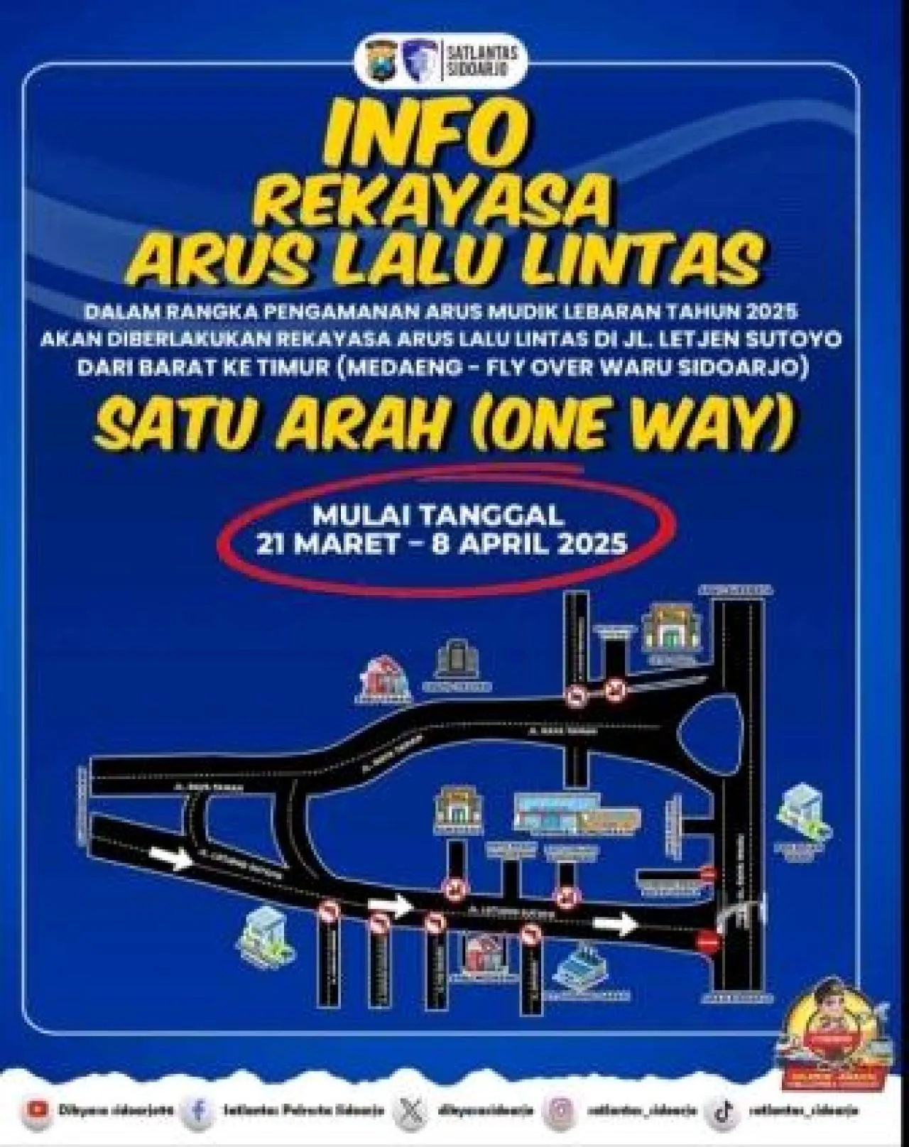 Jalan di Kawasan Terminal Bungurasih akan Diberlakukan Searah