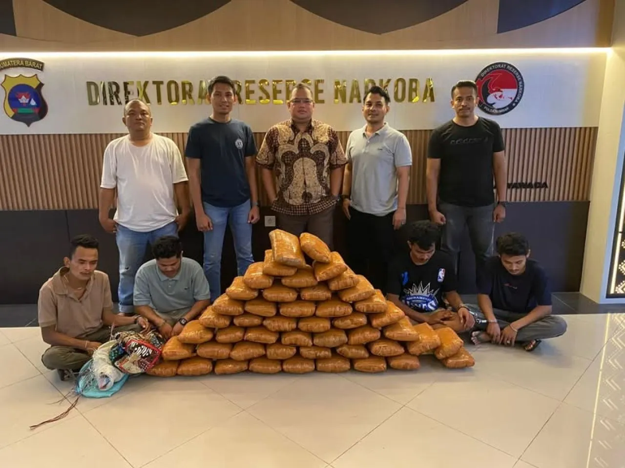Ditres Narkoba Polda Sumatera Barat Gagalkan Peredaran 47 Kg Ganja