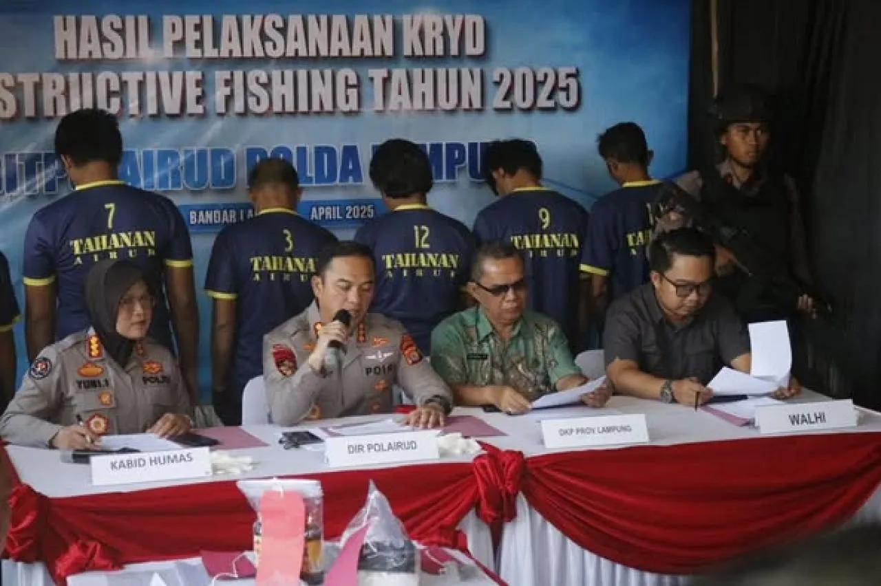 Polda Lampung Ungkap 7 Kasus Destructive Fishing