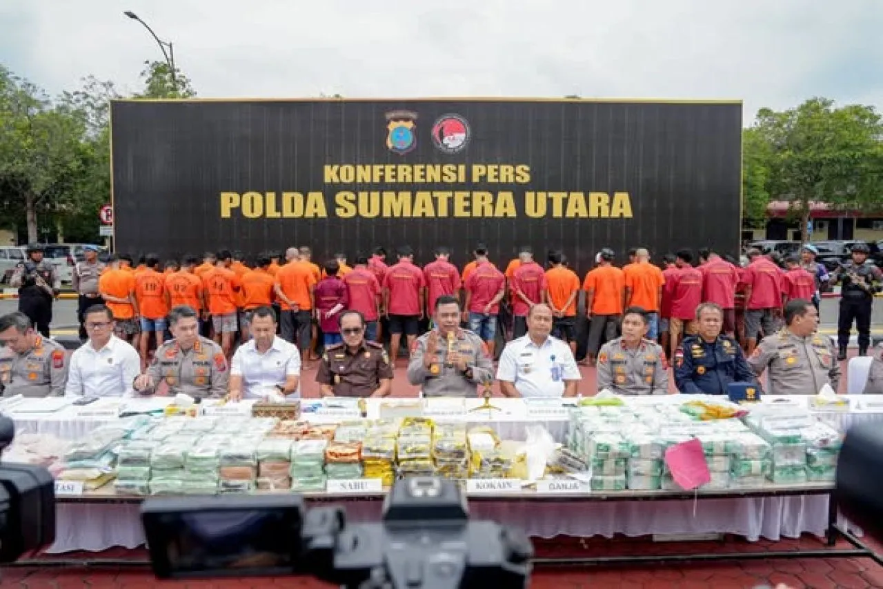 Polda Sumatera Utara Tangkap 634 Tersangka Narkoba Selama 15 Hari