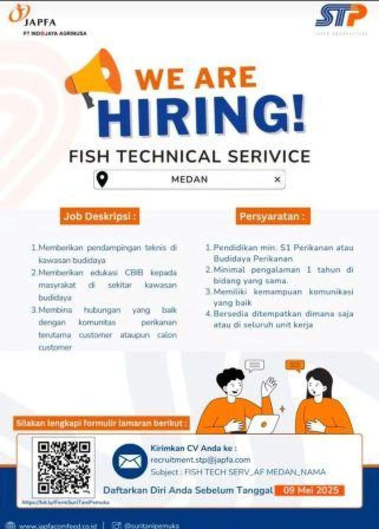 PT Indojaya Agrinusa Buka Lowongan Fish Technical Service