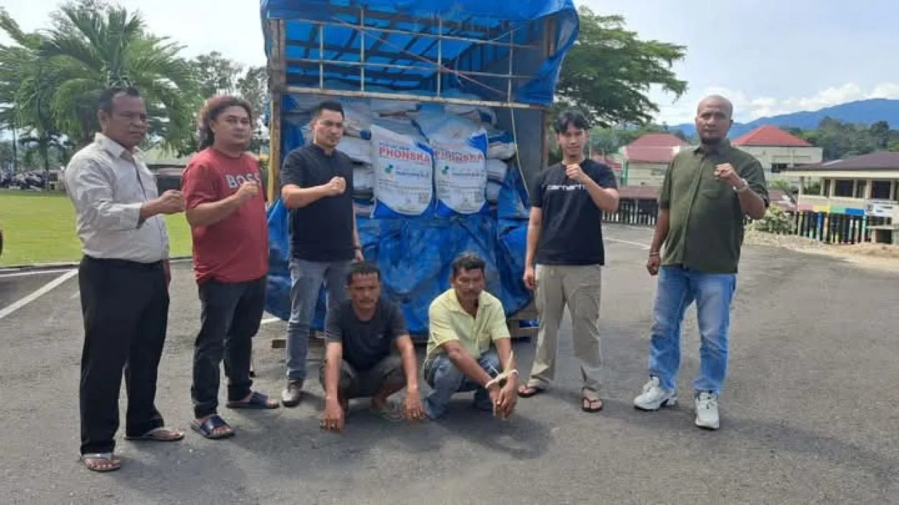 Satreskrim Polres Sijunjung Ungkap Kasus Pupuk Subsidi Secara Ilegal