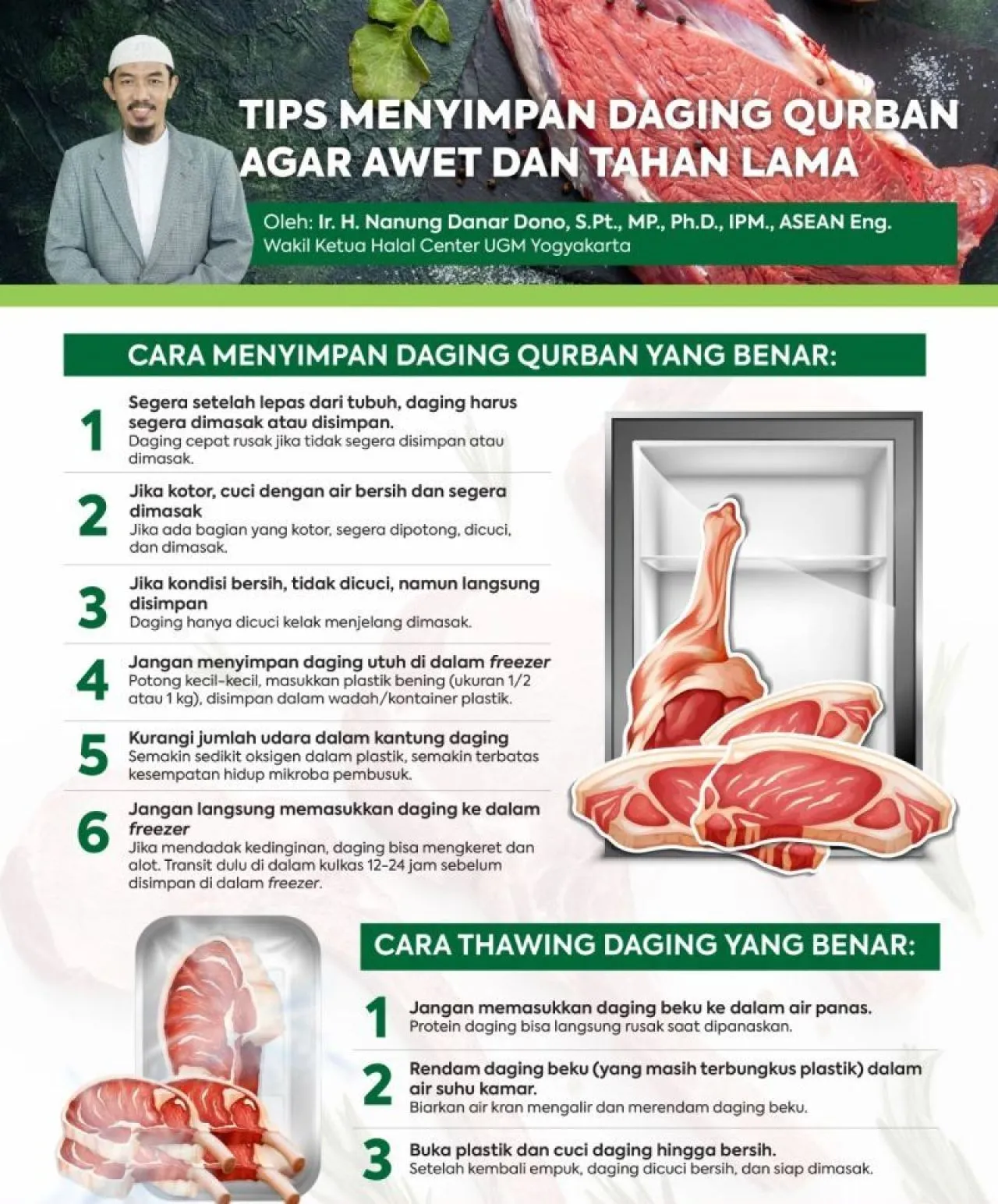 Tips Menyimpan Daging Kurban agar Awet dan Tahan Lama