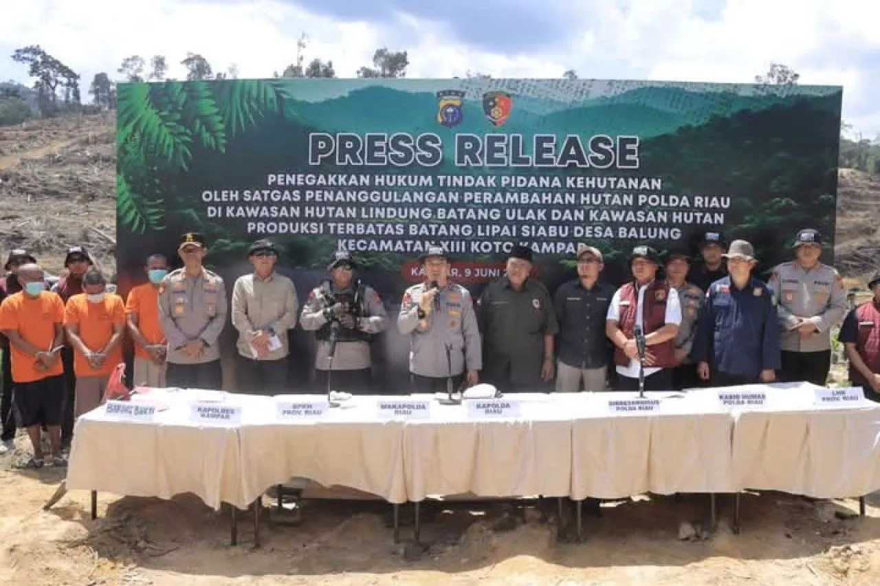 Polda Riau Gaungkan Perang Terhadap Perambah Hutan