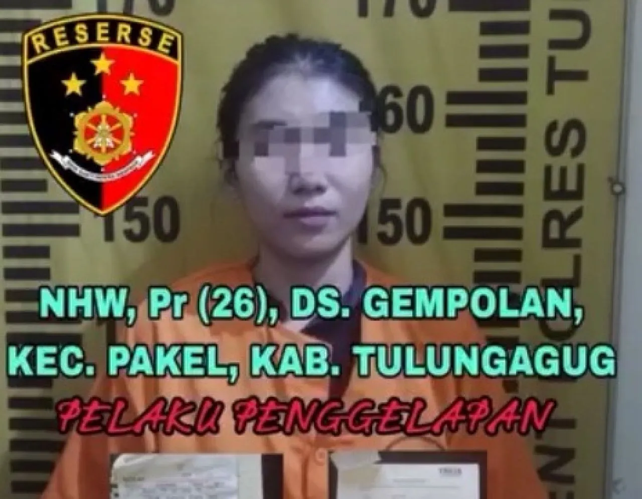 Polsek Tulungagung Kota Tangkap Karyawati PT TRIOS Sukses Makmur