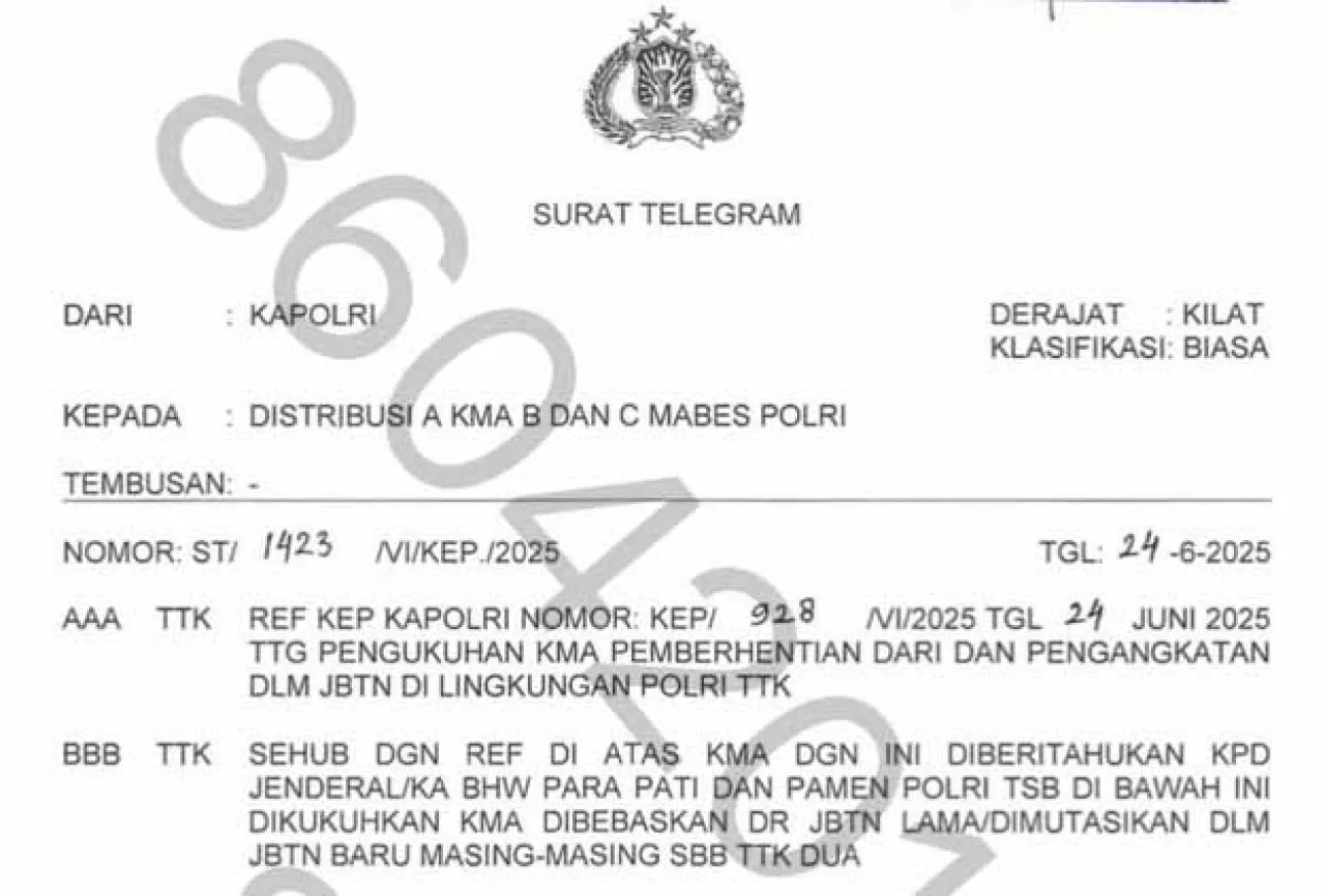 Mutasi Polri Terbaru di Polda Bali sampai Polda Sumatera Utara
