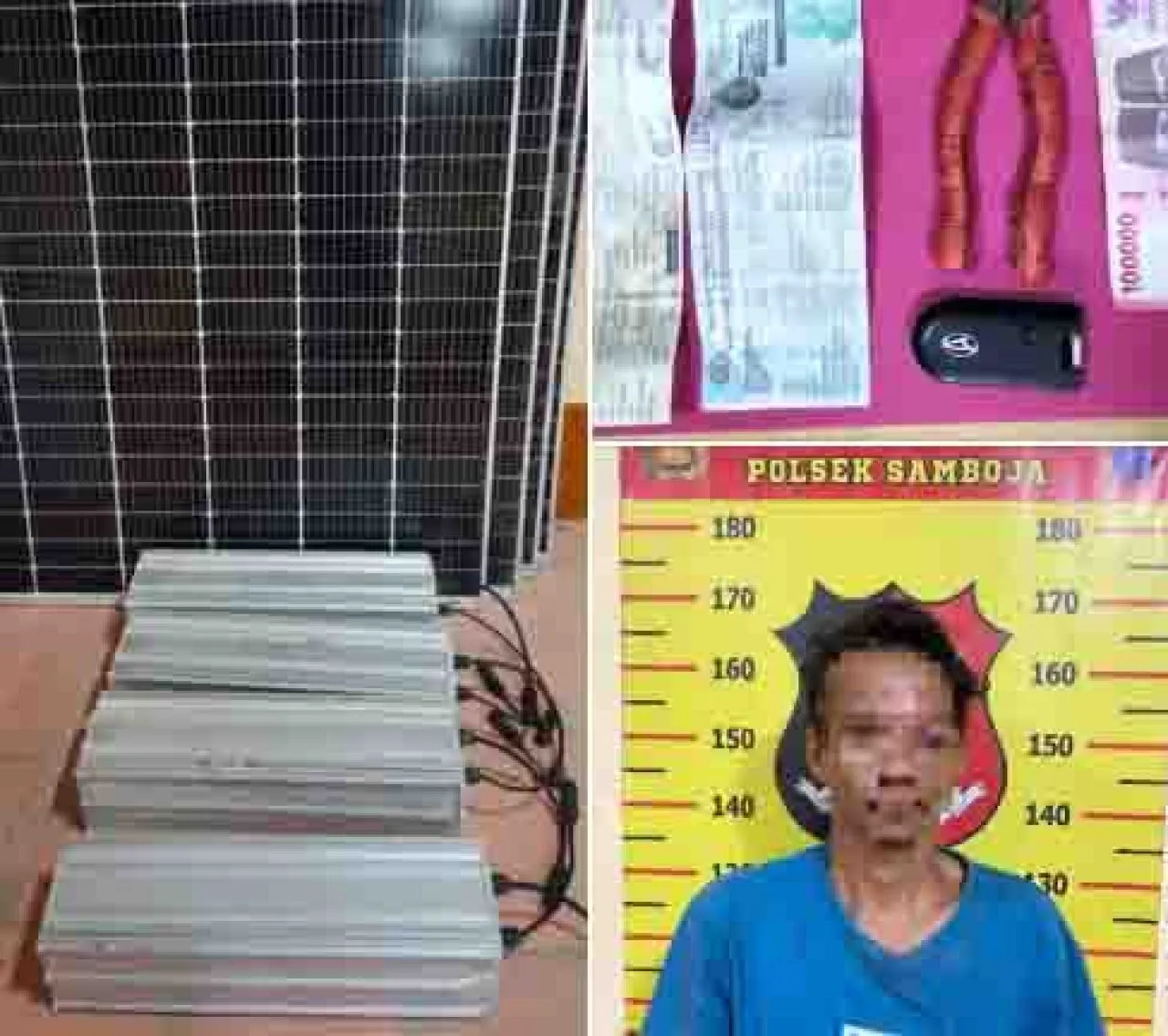 Tiga Pelaku Pencurian Panel Surya Milik Pemprov Kalimantan Timur Dibekuk Polsek Samboja