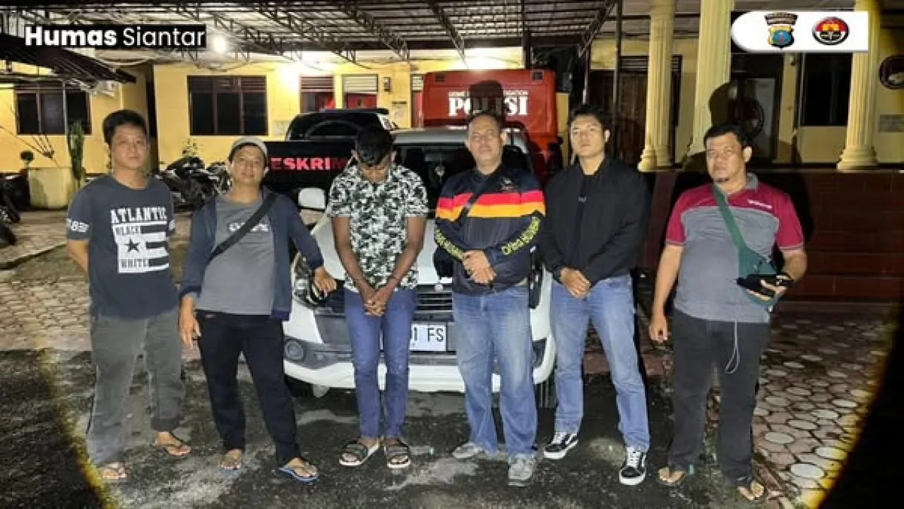 Sat Reskrim Polres Pematangsiantar Amankan Pelaku Penggelapan Mobil