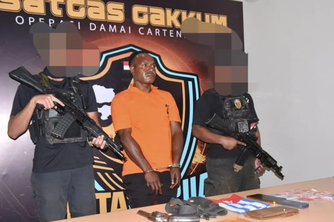 Satgas Operasi Damai Cartenz Tangkap Pelaku Pembakaran Camp PT Unggul