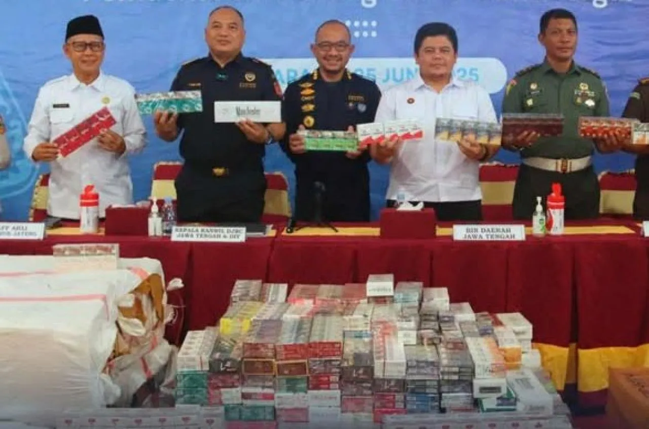 Bea Cukai Jawa Tengah dan Yogyakarta Tindak Jutaan Batang Rokok Ilegal