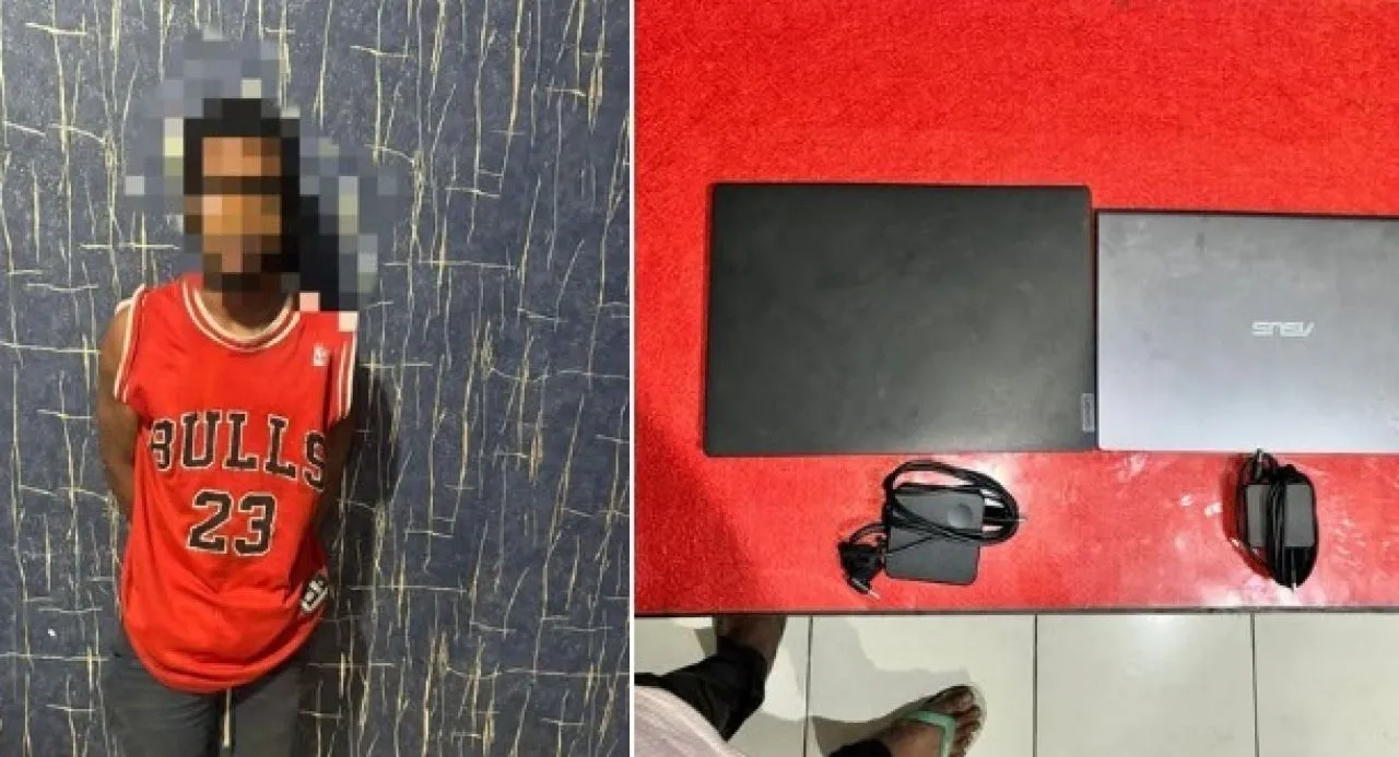 Polres Nabire Tangkap Pencuri Laptop di Kantor PT Pusaka Dewa Krisna