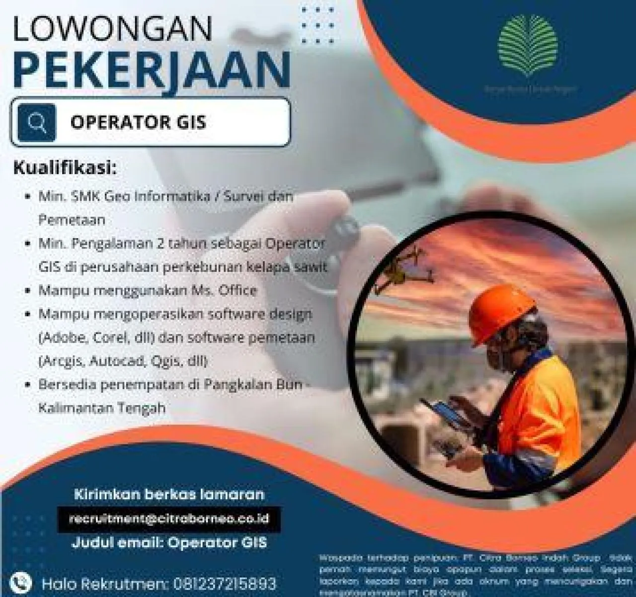 Lowongan sebagai Operator GS di PT Citra Borneo Indah