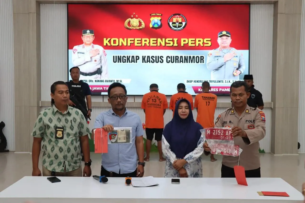 Satreskrim Polres Pamekasan Tangkap 5 Pencuri Motor