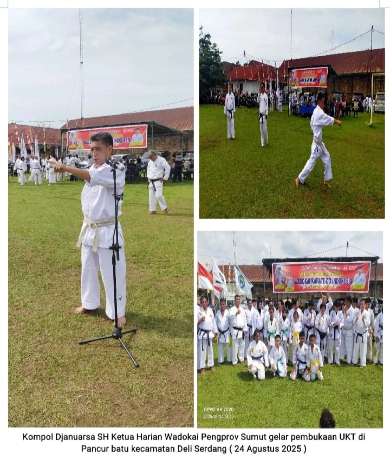 Kapolsek Pancur Batu Terlibat Ujian Kenaikan Tingkat Perguruan Wadokai Karatedo Indonesia