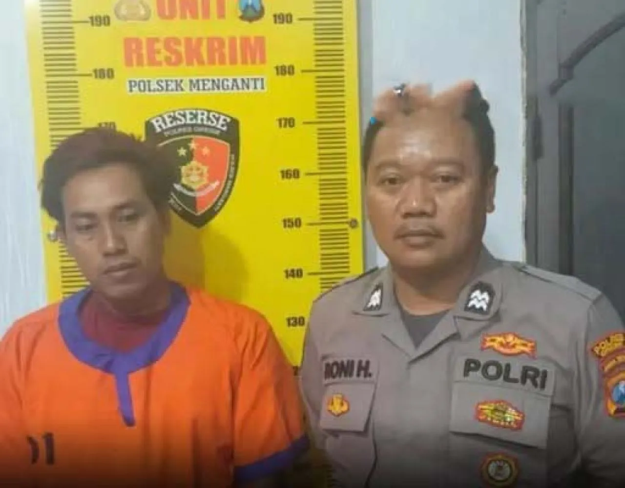 Polsek Menganti Tangkap Pencuri Motor di Mushola Miftahul Huda Desa Domas