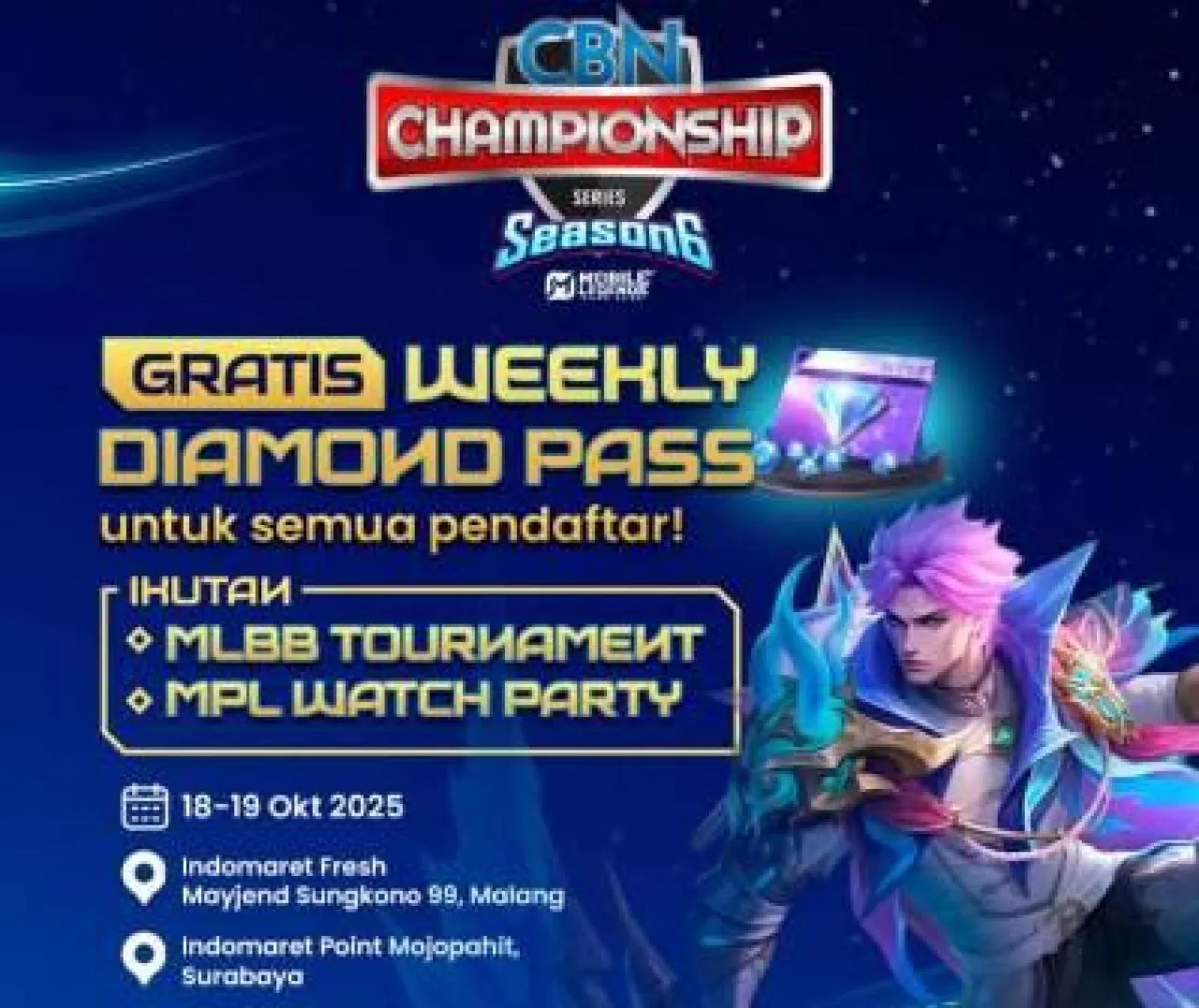Kolaborasi CBN dengan Watch Party Mobile Legend Professional League