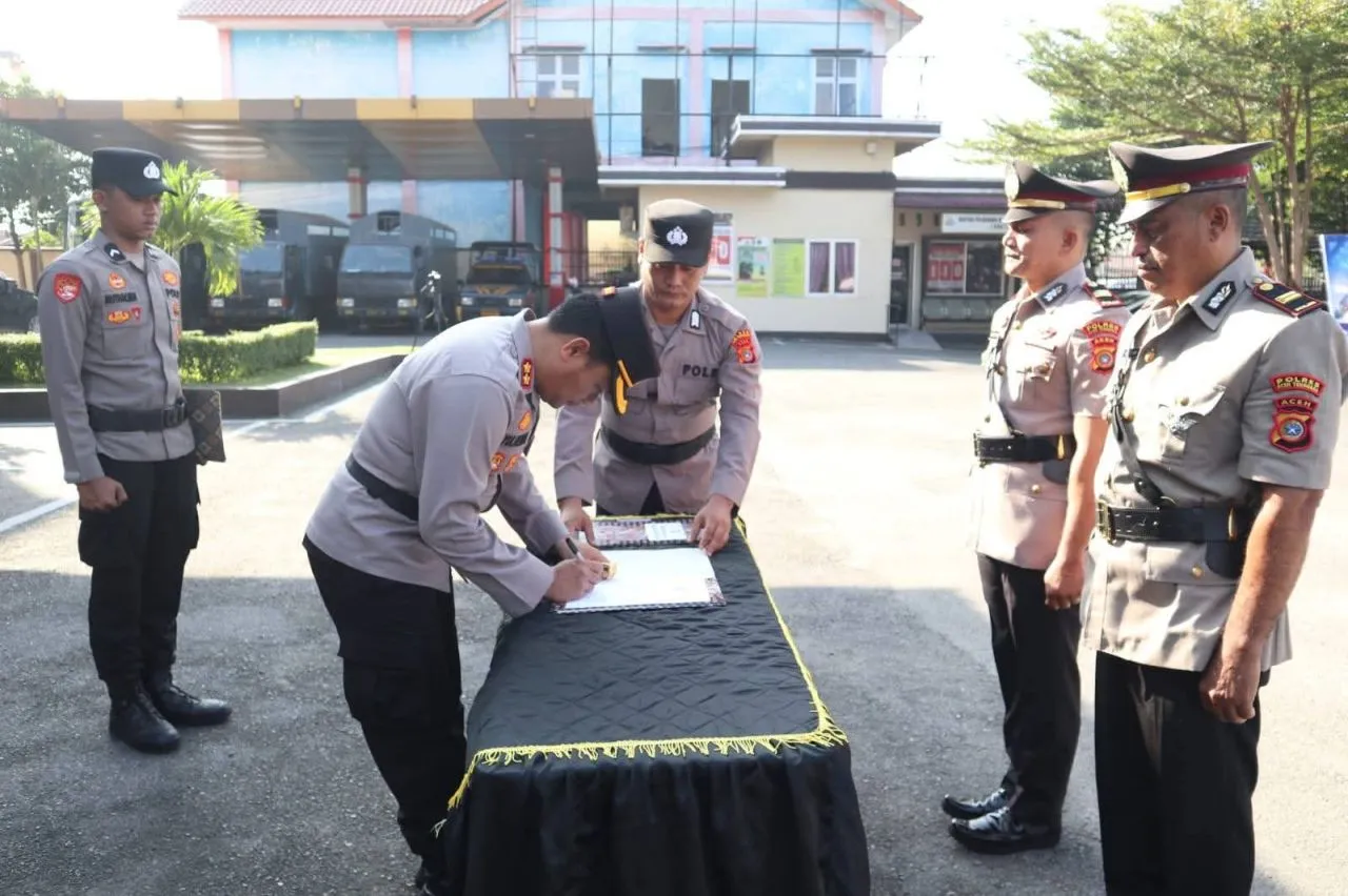 Sertijab Kasat Intelkam dan Kasat Lantas Polres Aceh Tenggara