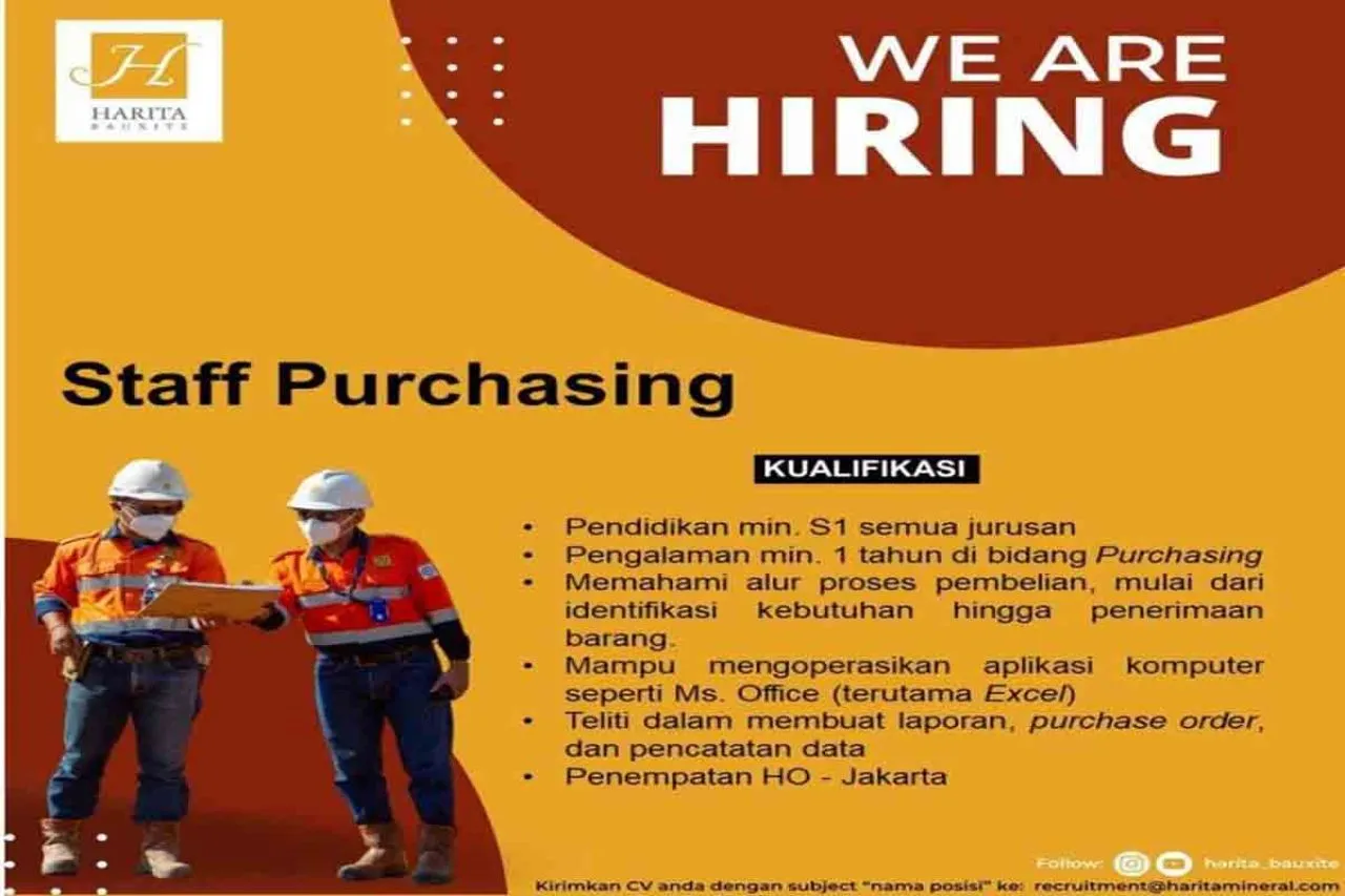 Lowongan Staff Purchasing di Harita Mineral