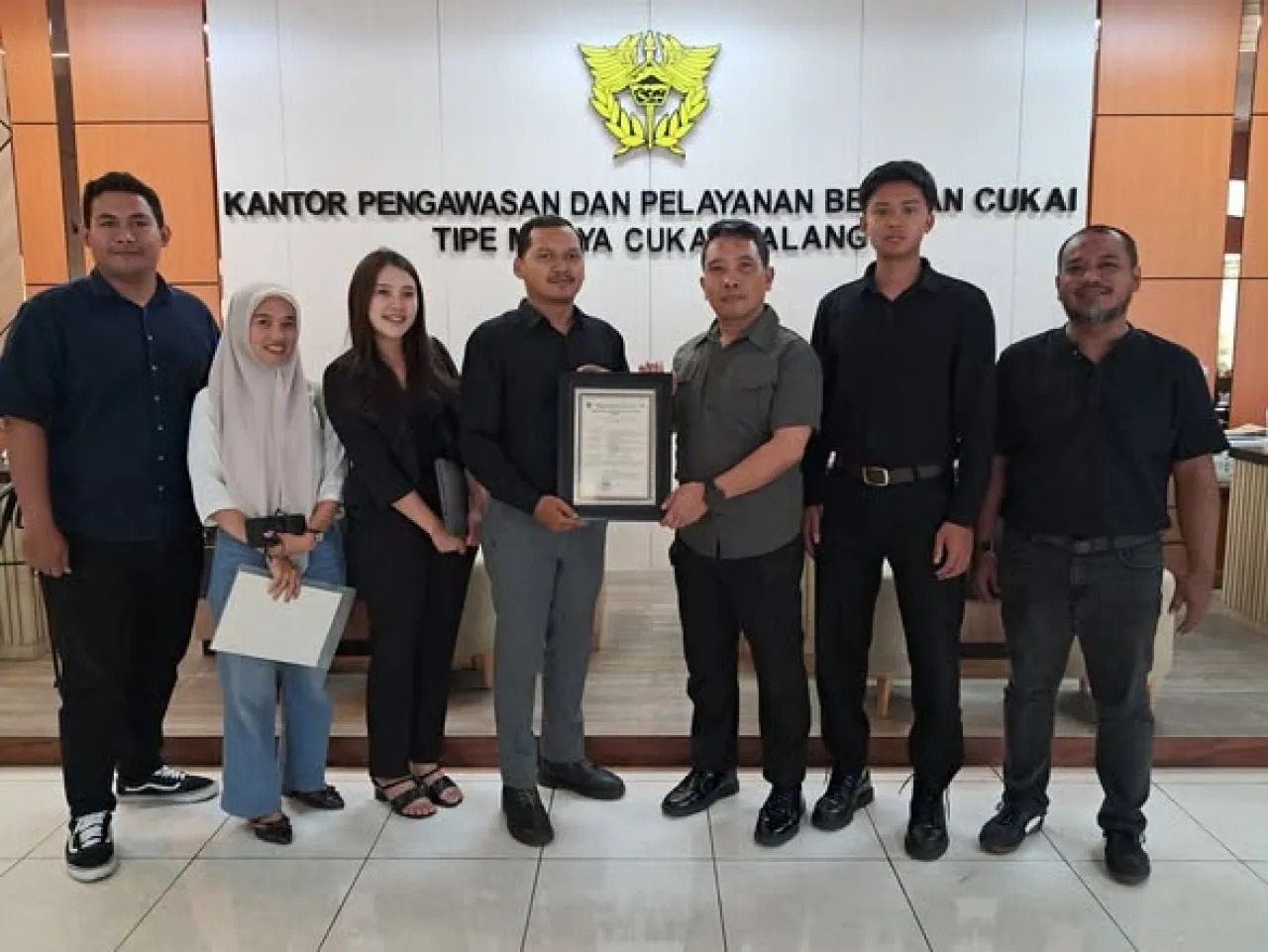 CV Agni Prabawa Lestari Peroleh Nomor Pokok Pengusaha Barang Kena Cukai