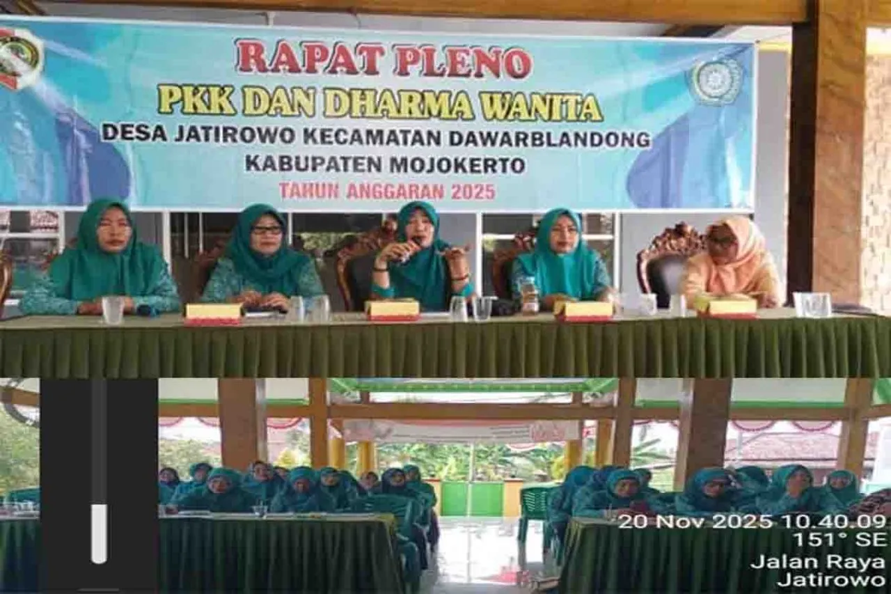 Rapat Pleno PKK dan Dharma Wanita Desa Jatirowo