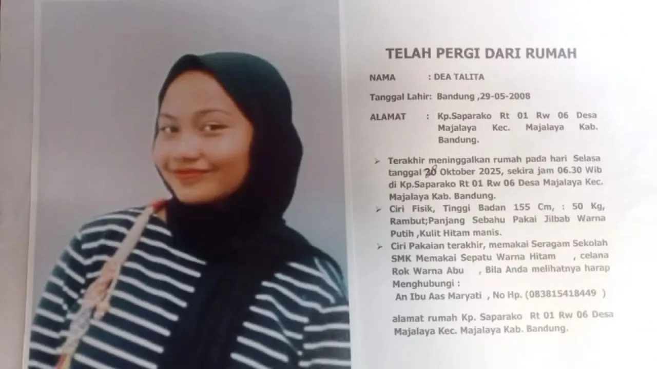 Informasi Orang Hilang Bernama Dea Talita dari Desa Majalaya