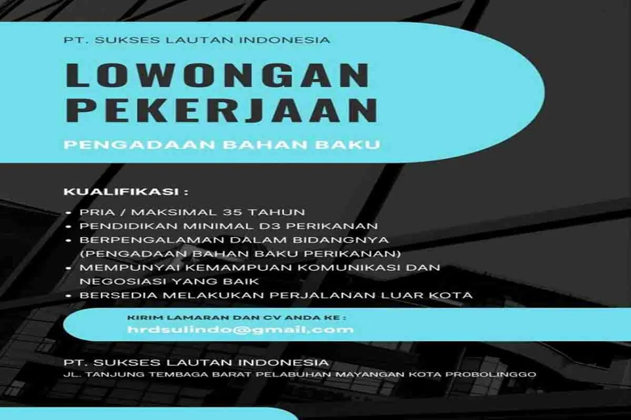 Lowongan Kerja di PT Sukses Lautan Indonesia Probolinggo