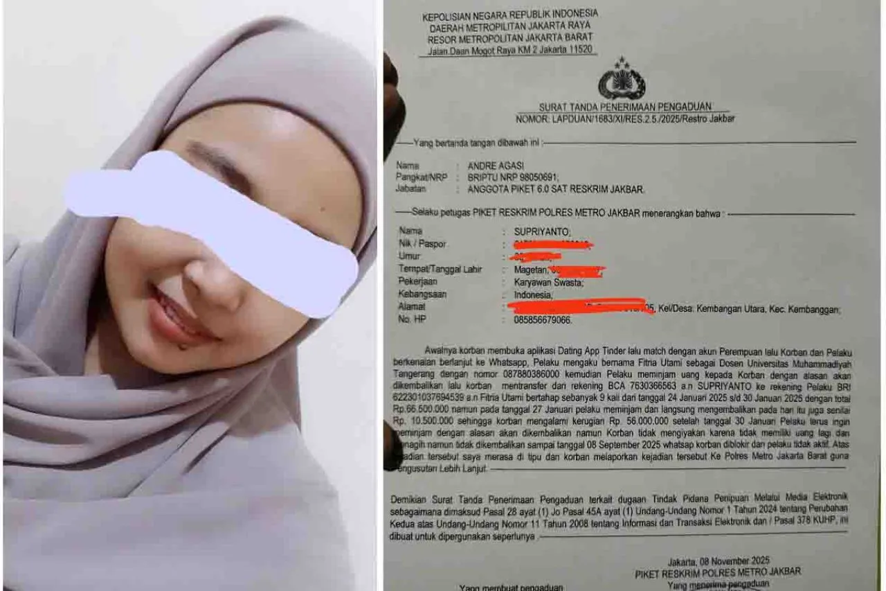Supriyanto Tertipu Puluhan Juta oleh Wanita yang Dikenal di App Tinder