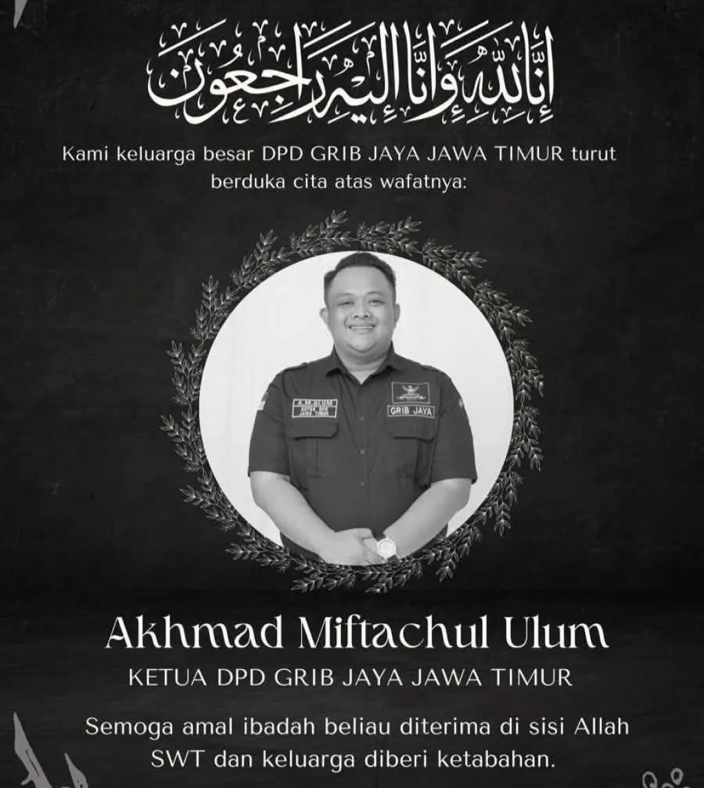 Ketua GRIB Jaya Jawa Timur, Akhmad Miftachul Ulum Meninggal Dunia