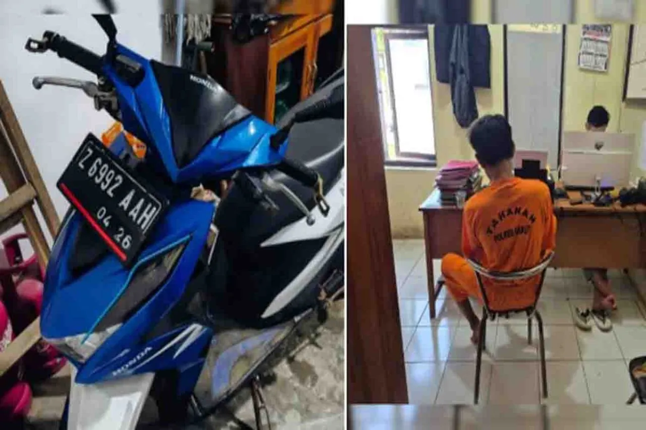 Polsek Cikelet Tangkap Pencuri Motor di Cigadog