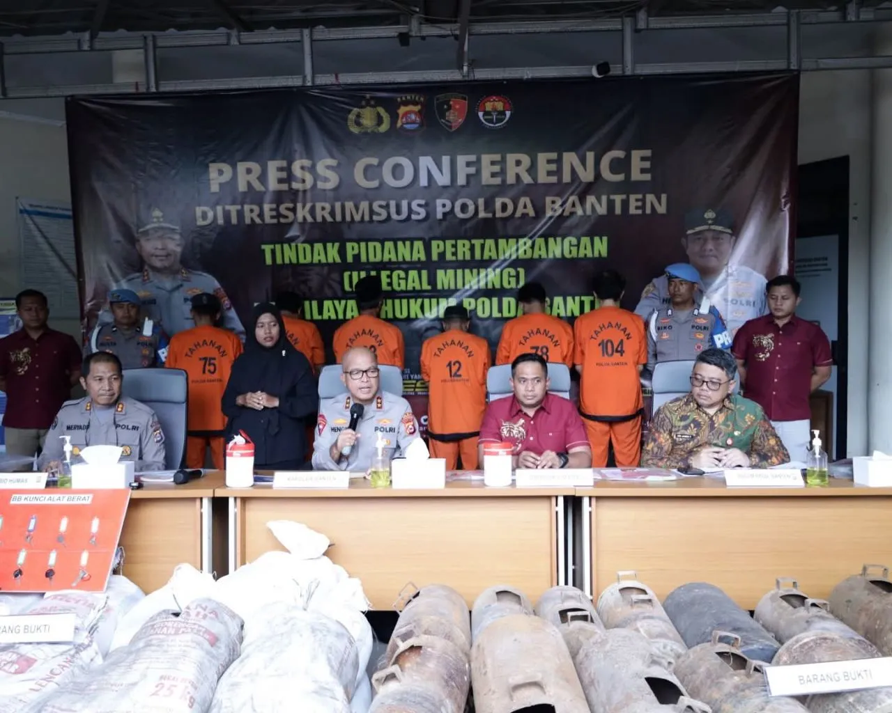 Polda Banten Tetapkan 8 Orang Tersangka Tambang Ilegal