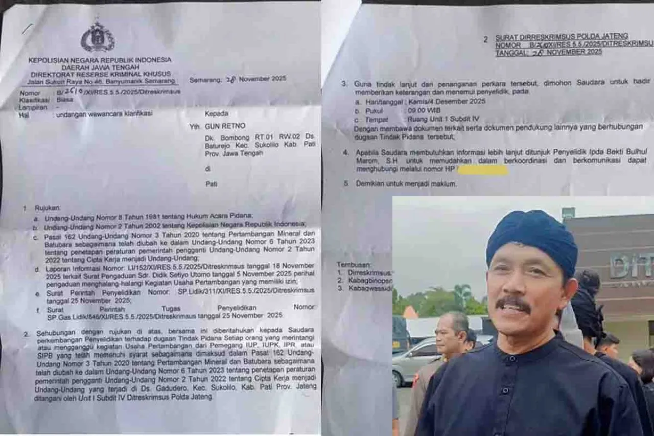 Aktivis Lingkungan Dipolisikan Pengusaha Tambang di Polda Jawa Tengah