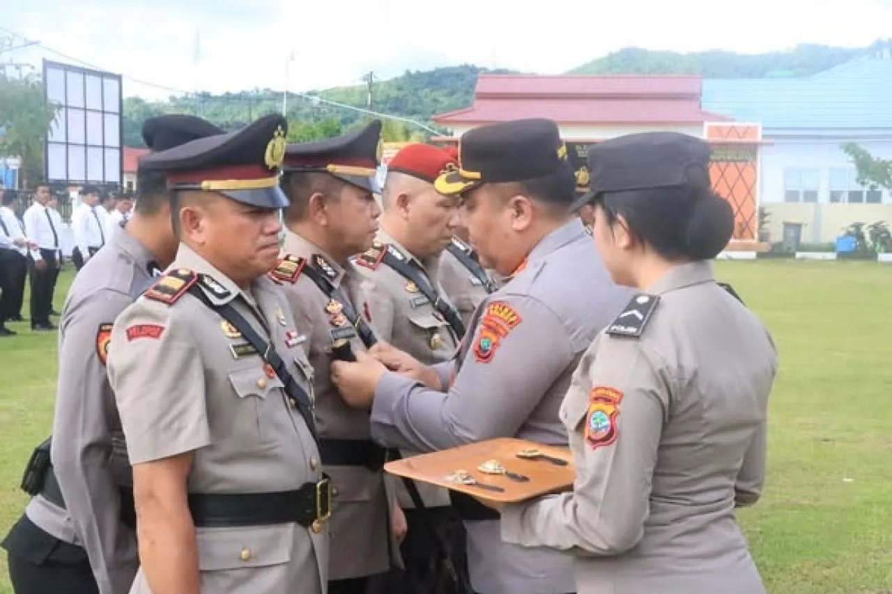Serah Terima Jabatan Kasat di Polres Bolaang Mongondow Utara