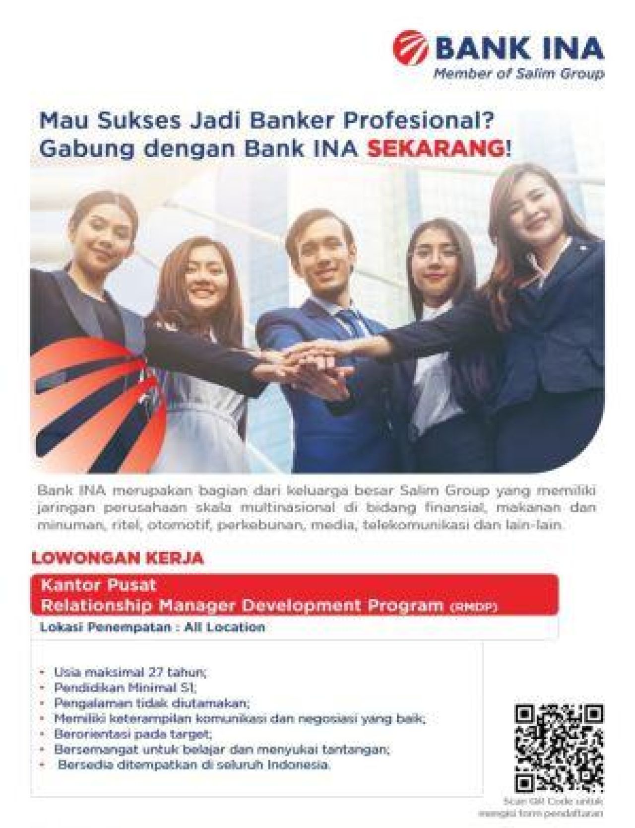 Lowongan kerja di Bank INA