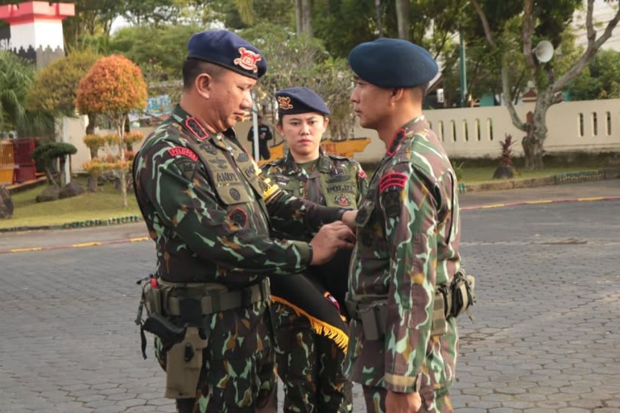Upacara penyerahan jabatan Wakil Komandan Satuan (Wadansat) Brimob Polda Kaltim